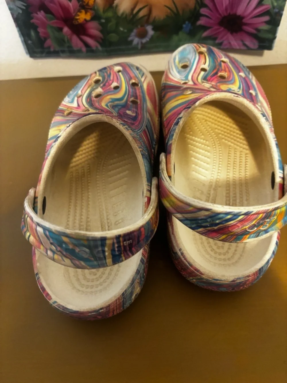 Kids Crocs Colorful Swirl Slip-On Clogs - Multicolor
